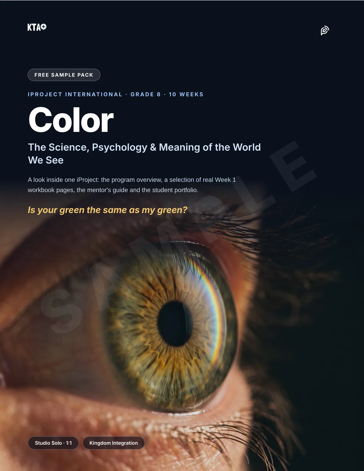 Colour iProject page 1: Cover